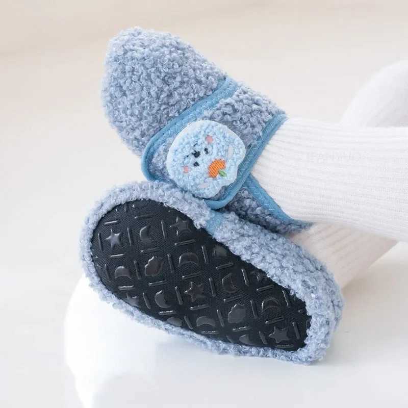 05Y Baby Non Slip Floor Soft Sole Anti Skid Walking Fleece Lined Toddler Winter Indoor Shoes Infants Kids C251008