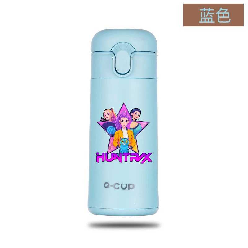 450ml Kpop Demon Hunters Glass Bottle for Boys Girls Anime Cartoon Fashion Cups Students Portable Simple Sports Water Cup Gifts C251008