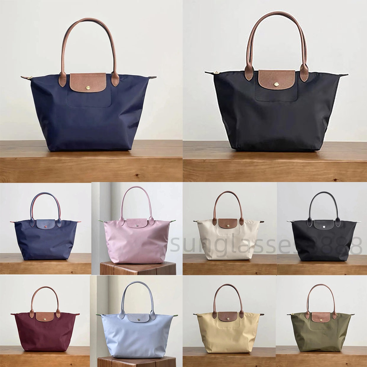 2025 Latest Nylon Large Capacity Handbag Foldable Waterproof Bag Oxford Storage Women's and Girls' Lightweight long Bag