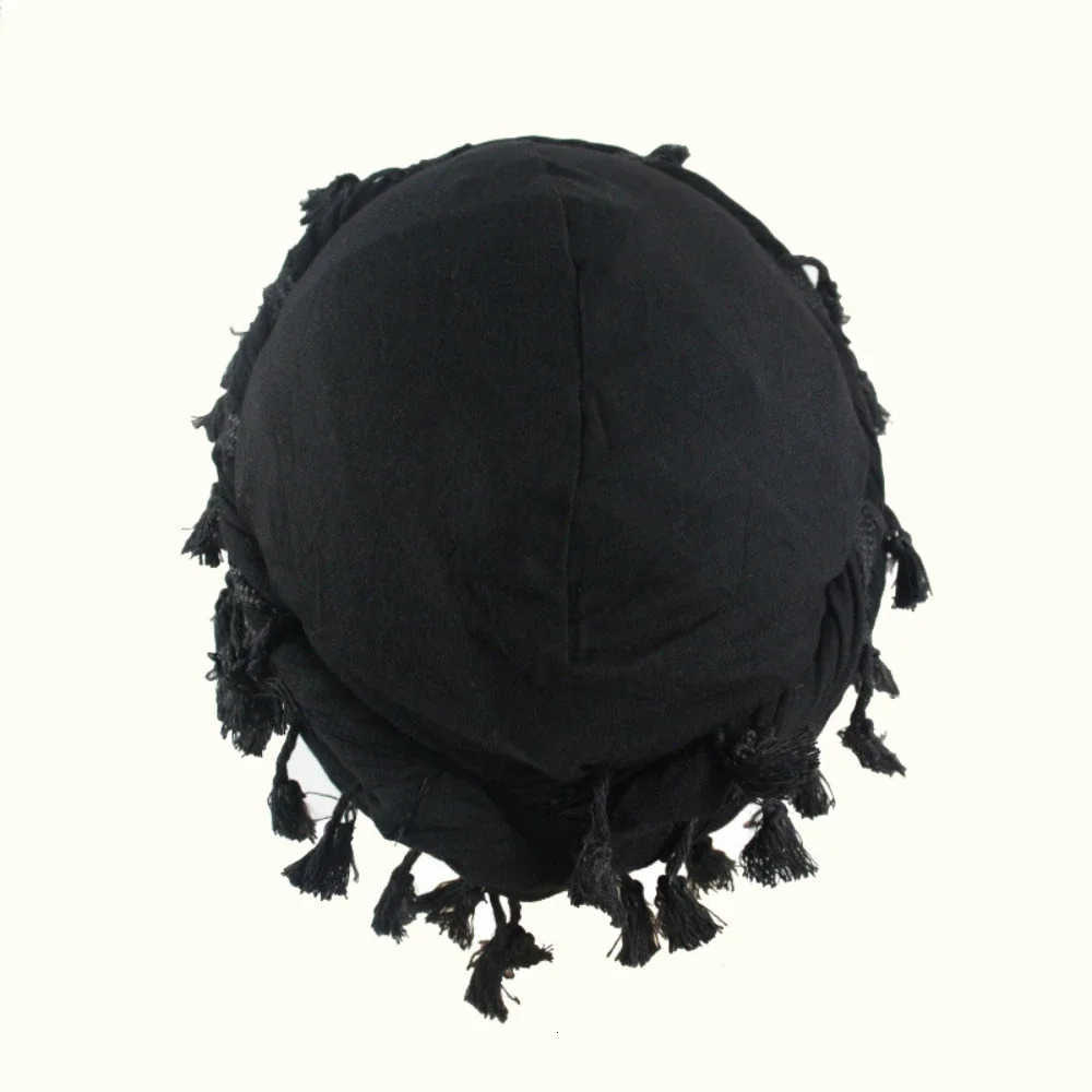 Babalet Halo Turban for Men Women Satin Lined Durag Head Wraps Skull Cap PreTied Tassels Braid Beanie Vintage Twist Bonnet M251008
