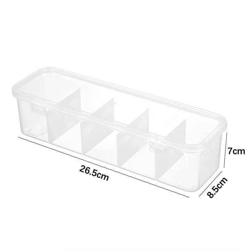 Charge Cable Storage Box Transparent Cabinet Desktop Snack Makeup Storage Box Kitchen Spice Organizer Accessories Box C251008