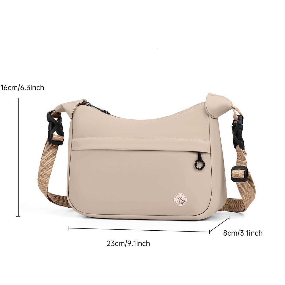 Casual Womens Minimalist Crossbody Bag Lightweight Nylon Large Capacity Round Patch Adjustable Strap Storage Bag for Daily UseT251007