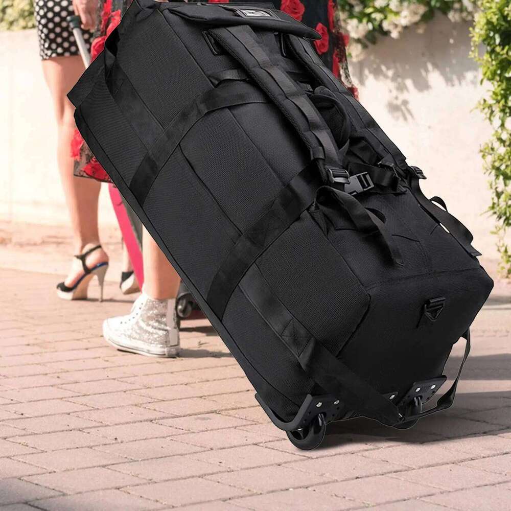 Wheeled Duffel Rolling Garment Large Portable Overnight Suitcase Backpack for Beach Business Trip Camping Storage Bag 123