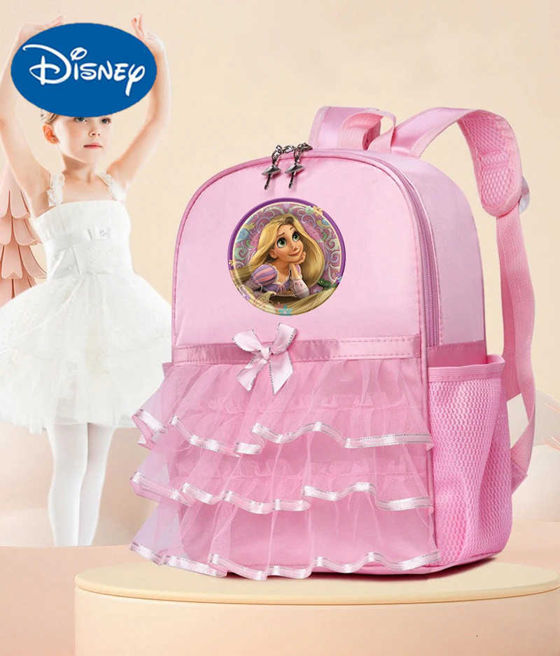 Disney Tangled Rapunzel Princess Children Kawaii Bag for Girl Kids Pink Dancing Backpacks Girls Ballet Dance Bags Baby School Backpack H251008