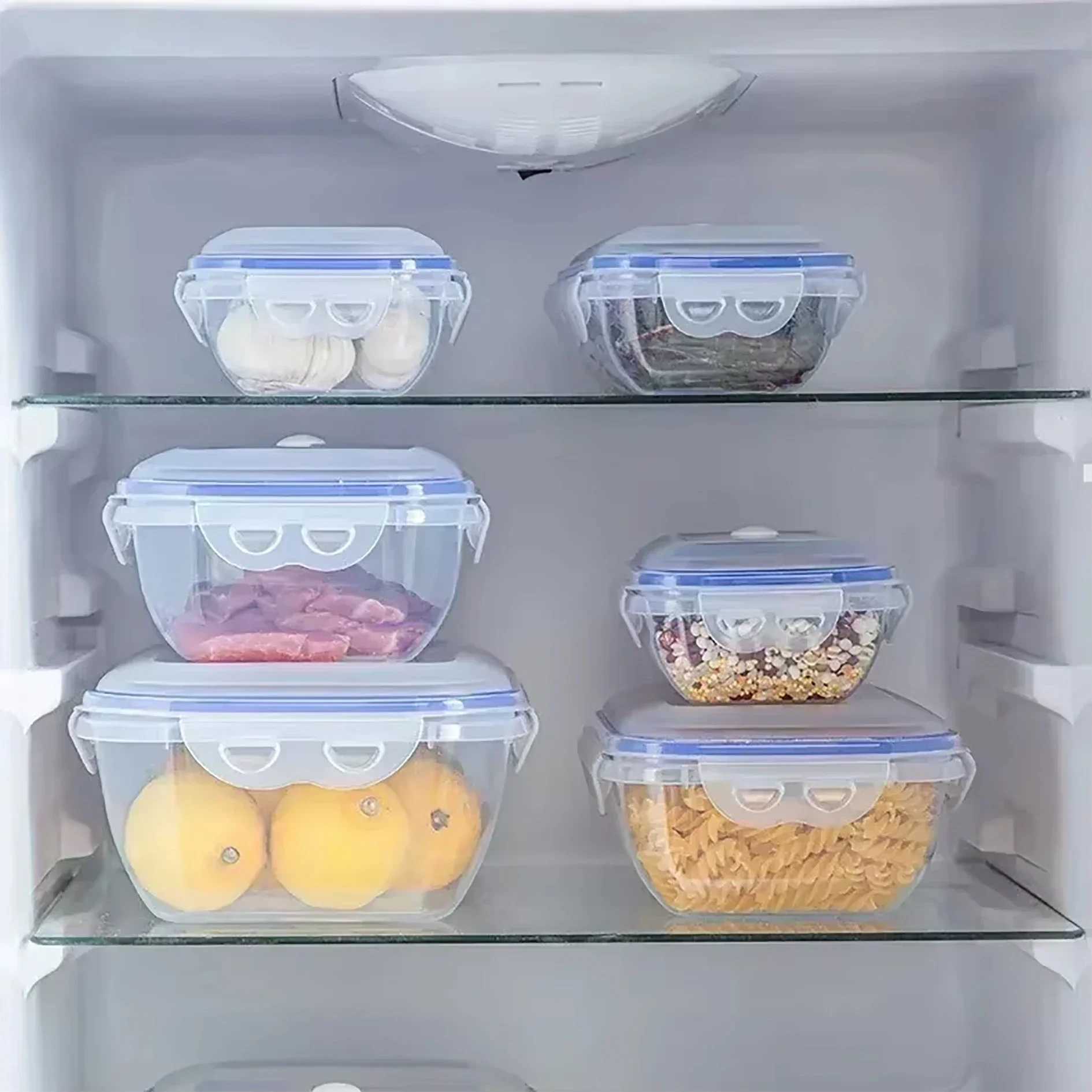 Vacuum Food Containers Microwave Safe Storage Box FreshKeeping Sealing Box Transparent Storage Container Fridge Food Dispenser C251008