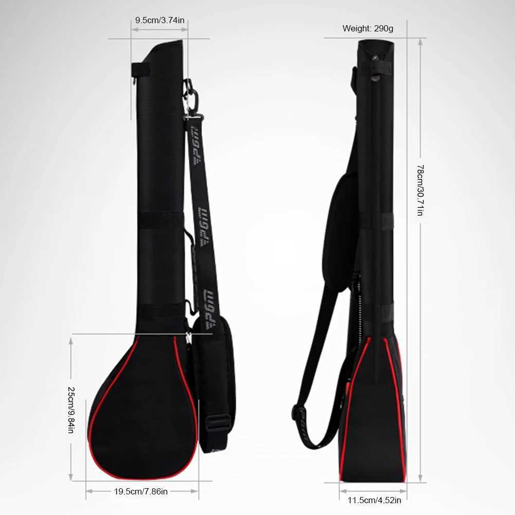 Foldable Golf Gun Bag Lightweight Can Hold 3 Clubs Golf Clubs Bag Soft Rubber Handle Driving Range with Zipper for Men and Women J251008