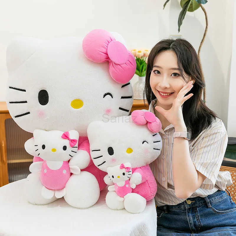 Sanrio 70cm Cartoon Hello Kitty Plush Toy Kawaii Big Size KT Cat Plushies Soft Stuffed Doll Cute Girl Sleeping Pillow Kids Gift H251122