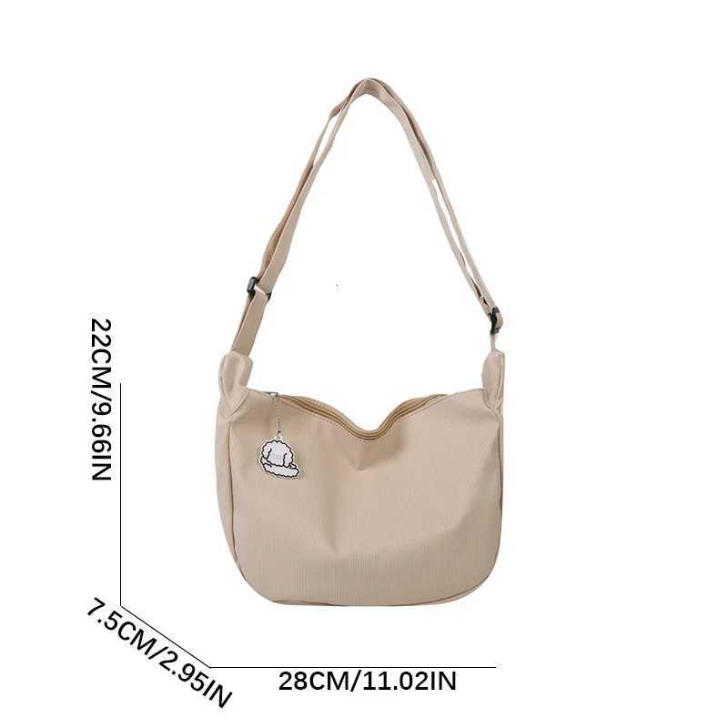 Japanese Harajuku Cute Canvas Casual teenage school bag Aesthetic Sweet messenger bag Large Capacity new y2k Women Shoulder BagT251007