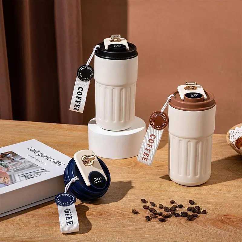 450ML 316 Stainless Steel Thermal Mug WithTemperature DisplayOutdoor Vacuum Insulated Cup Cold Hot Thermos Water Bottle C251008