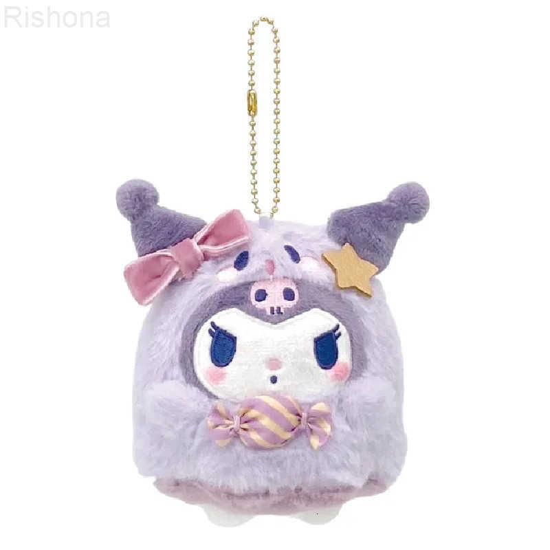 Sanrio 10cm393in Kuromi Melody Plush Toys Keychain Cute Ghost Peripherals Accessories Toy Doll Hobbies Holiday Girl Funny Gift Decor L251008