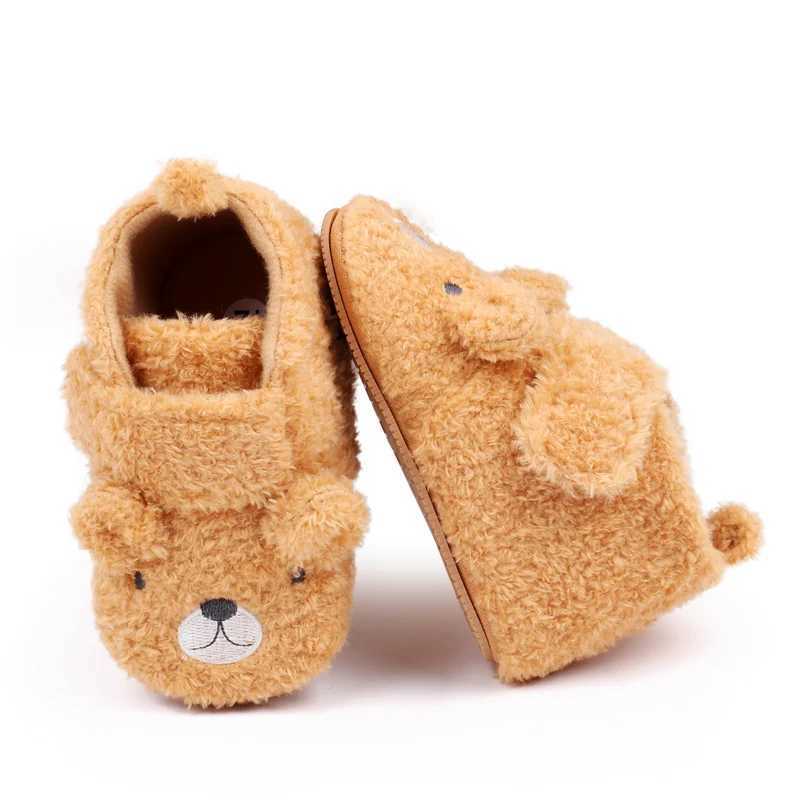 Baby Shoes Winter Soft and Warm Prewalking Sneaker TPR Sole Antislip Cute Bear Animal Design 2024 New Fashion 0918M BYQ3202 C251008
