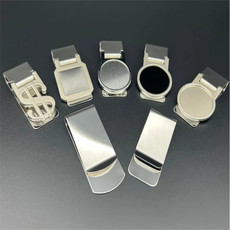 High Quality Stainless Steel Metal Money Clip Fashion Simple Silver Dollar Cash Clamp Holder Bill Clamp for Men Women wholesale 250923