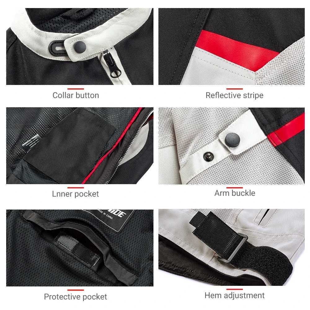 Summer Motorcycle Jacket Men Mesh Breathable Moto Jacket RidingOutdoor Rider Riding Pants Wear Detachable Clothing J251008