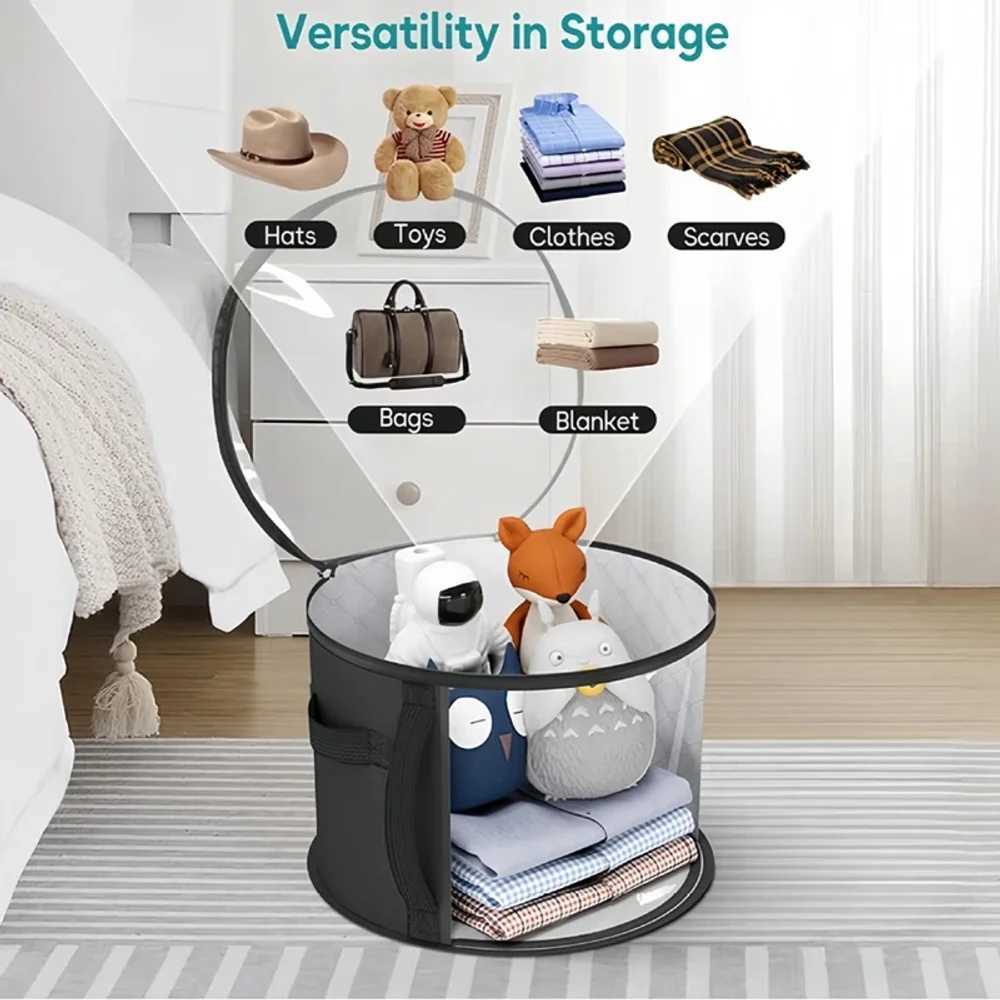 New Hat Box Convenient Round Travel Hat Box Organizer WearResistant Hat Organizer Hat Storage Organizer C251008