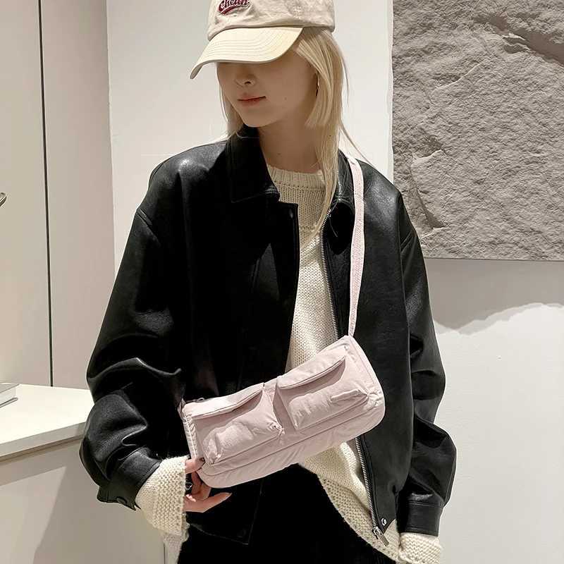 Womens Nylon Crossbody Bag Casual Shoulder Bag MultiPocket Underarm Bag Messenger Bag Fashionable Tote Shoulder BagT251007