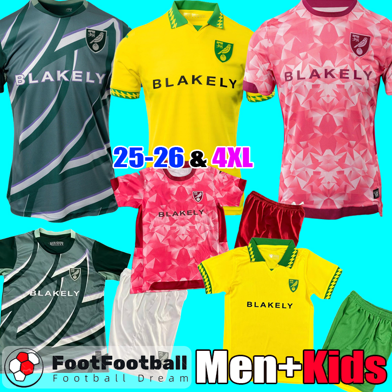 S-4XL Norwich CitIes football shirt 25 26 Soccer Jerseys men Home Kit 2025 2026 football jersey kit tops set