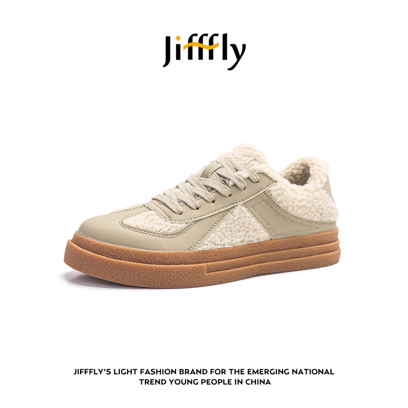 Luxury Women's Outdoor Casual Shoes For Autumn And Winter New Warm Thick Soled Designer Board Shoes Fashion Versatile Student Sports Shoes White 