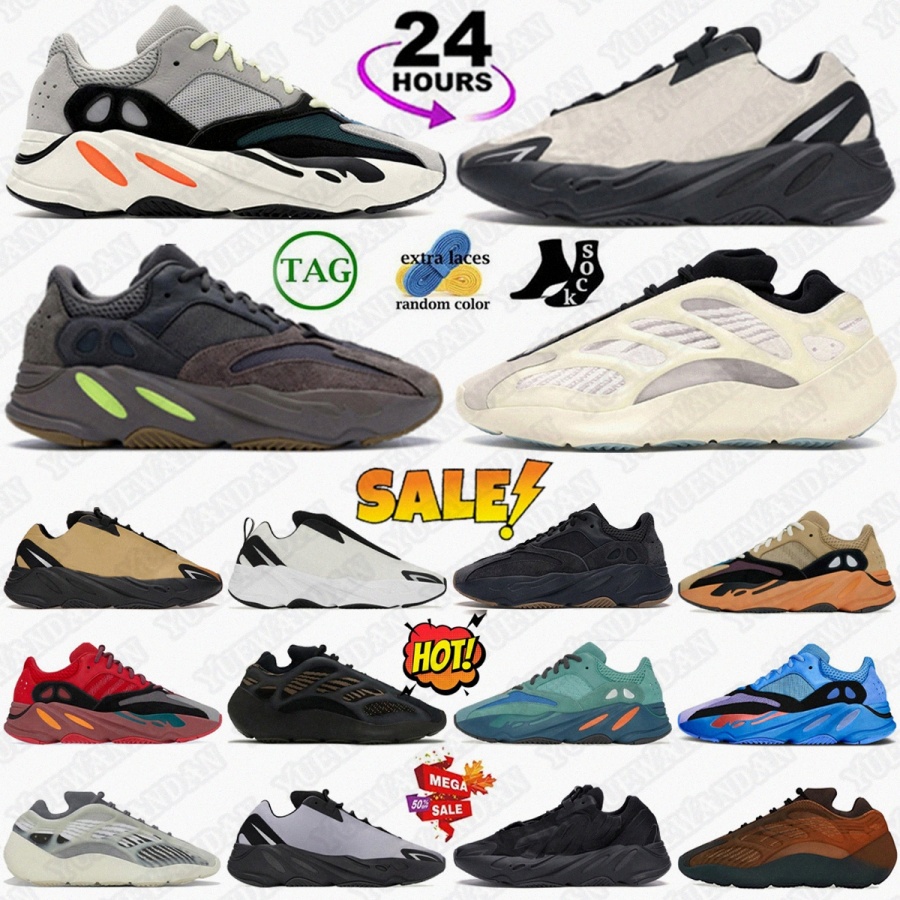 Designer trainers shoes running mens 700 Boost trainer sneakers Runner Honey Flux Salt Tephra Static Laceless Analog Black Inertia GeodO 30j3#