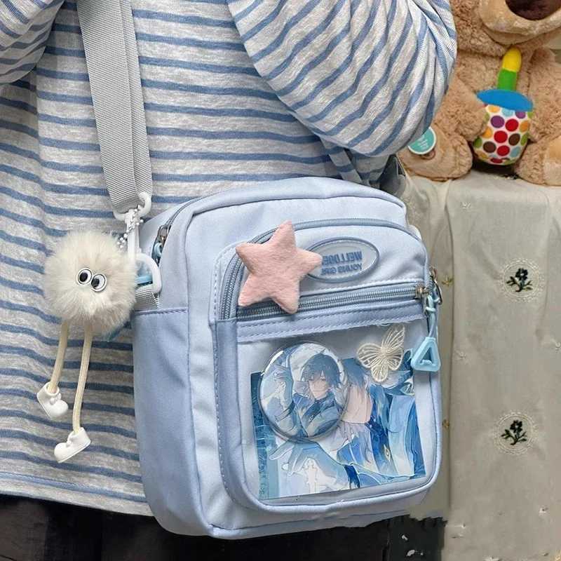 Fashion Patchwork Nylon DIY Badge Crossbody Shoulder Bags Kawaii Women Ita Bags Harajuku Casual Subculture Bolso MujerT251007