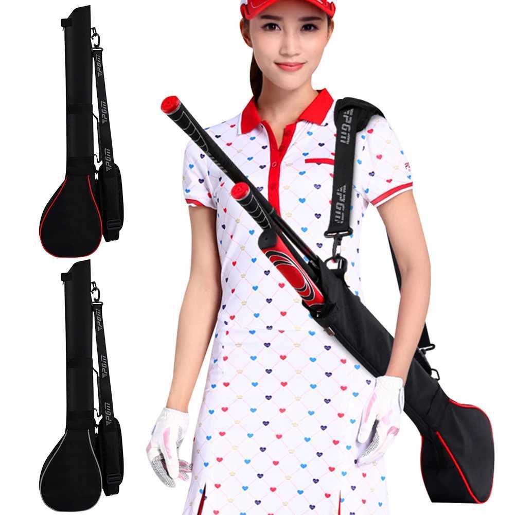 Foldable Golf Gun Bag Lightweight Can Hold 3 Clubs Golf Clubs Bag Soft Rubber Handle Driving Range with Zipper for Men and Women J251008