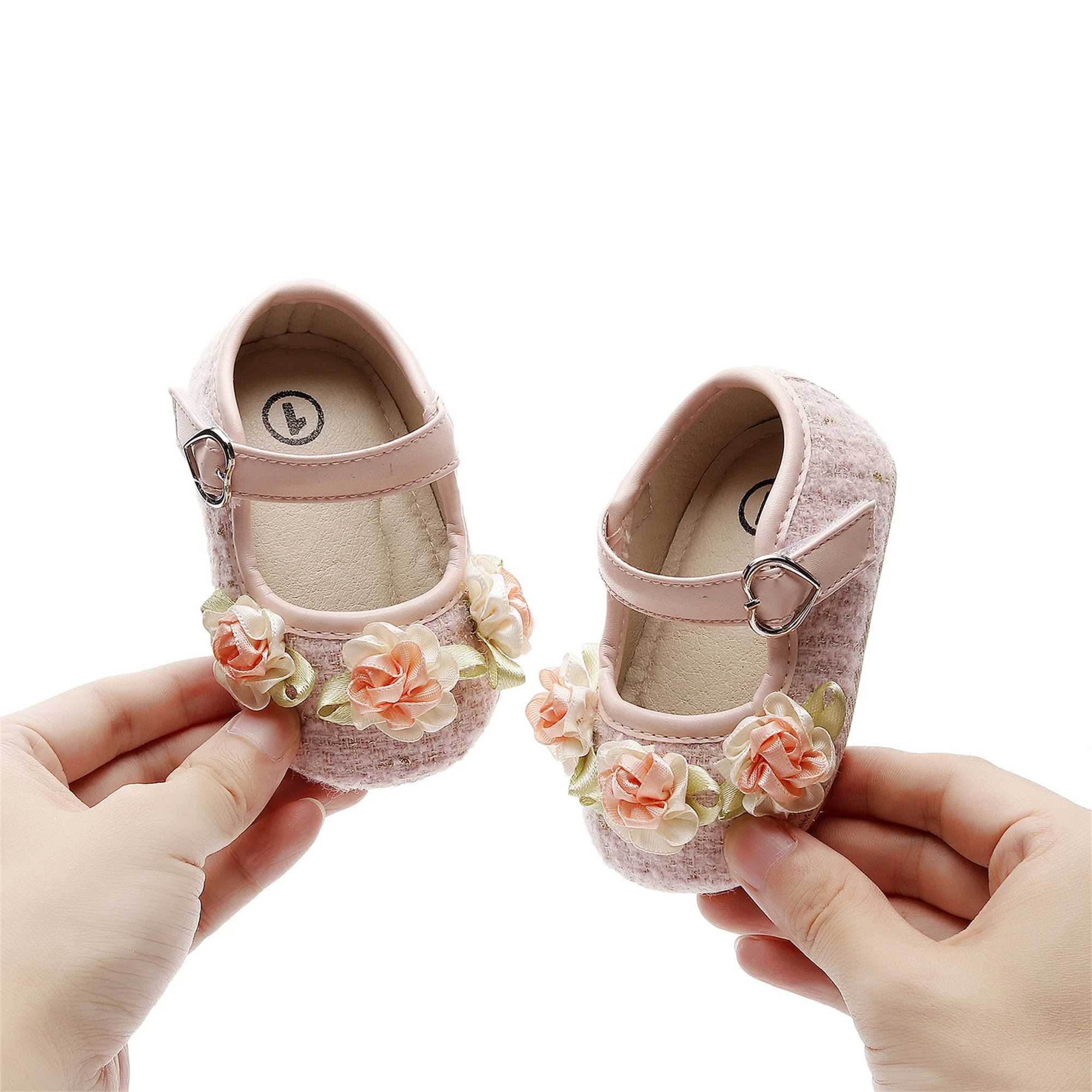 Cute Baby Girls Floral Princess Shoes with NonSlip Sole Soft First Walker Shoes for Toddlers Adorable Toddler Shoes C251008