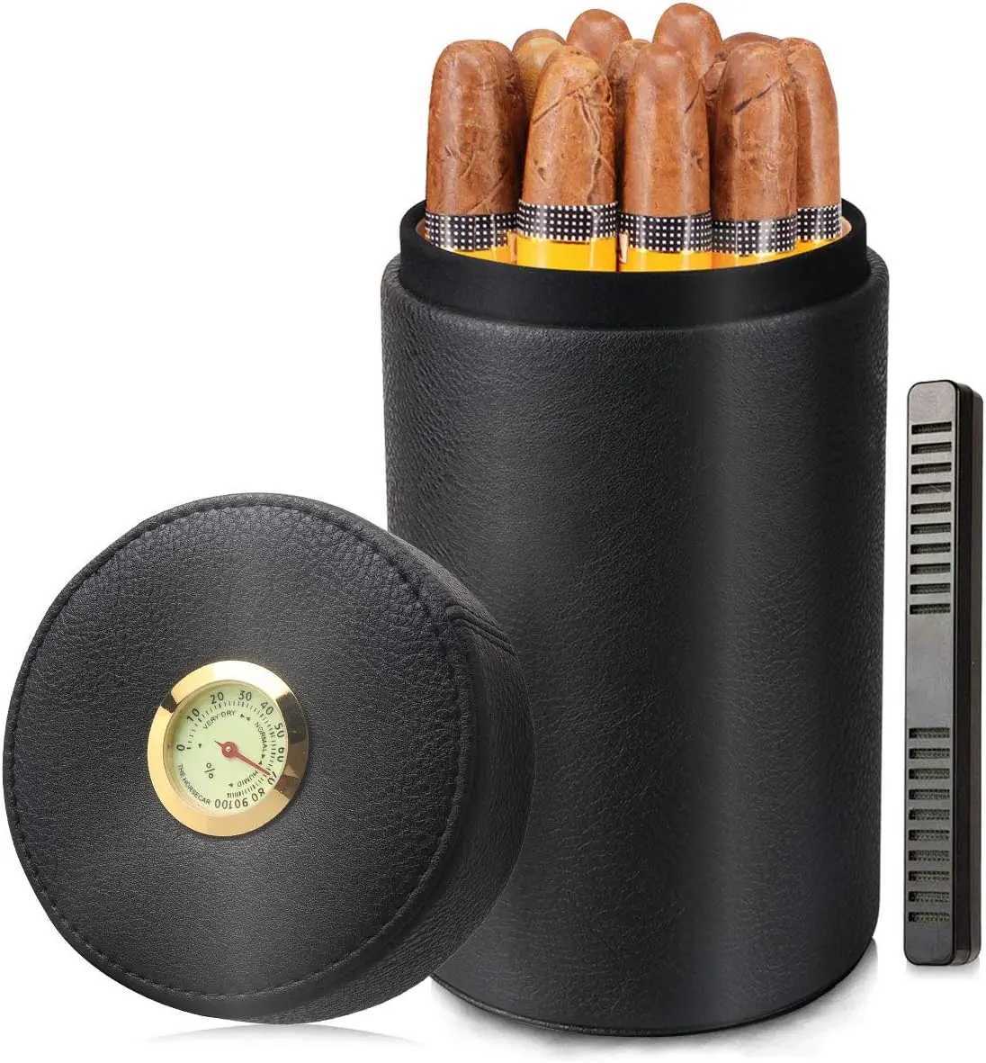 ScotteCigar Case for Men Cedar Wood Cigar Canister Portable Cigar Box Elegant 1216 Cigars Y251008