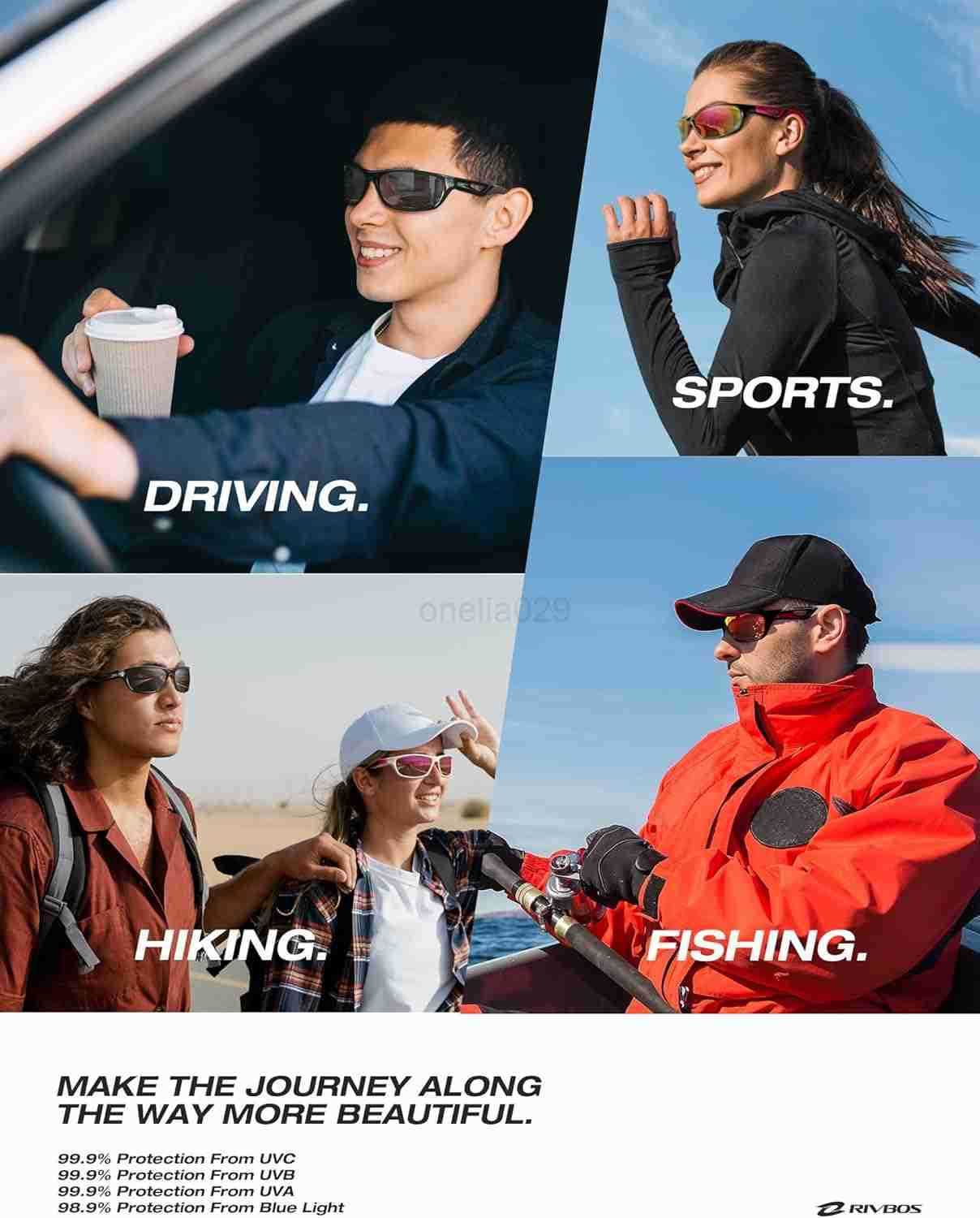 Polarized Sports Sunglasses Driving Sun Glasses Shades for Men Women Tr90 Frame for Cycling Fishing Running RB831 W251008