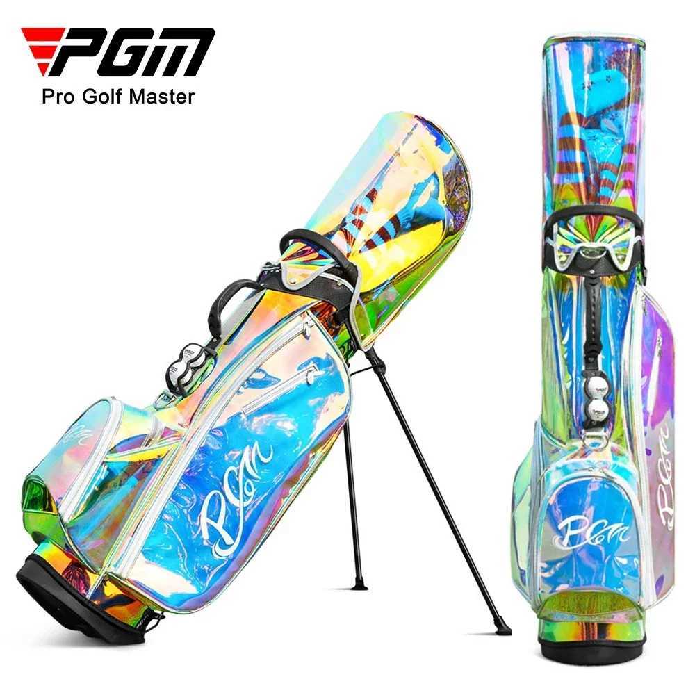 PGM Portable Golf BagsLarge Capacity Lightweight Golf Standard Ball BagsWaterproof Colorful Womens Golf Stand Bag QB063 J251008