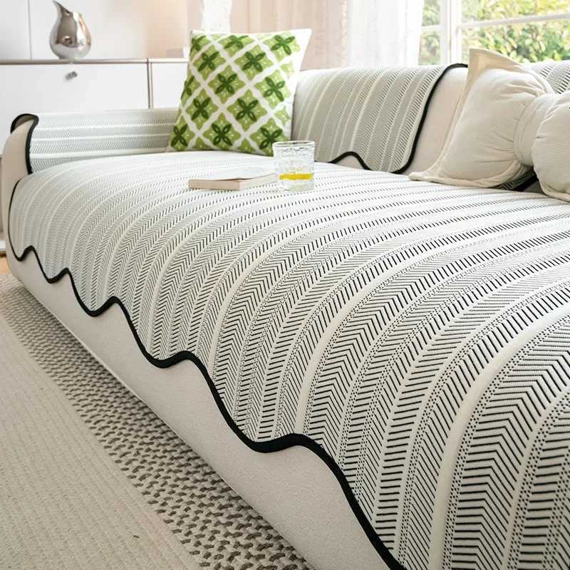 Blanket Irregular Summer Sofa Cover Cool Feeling Couch Covers AntiSlip Sofas Towel Light Luxury Corner Couch Mat Living Room Home Y251008