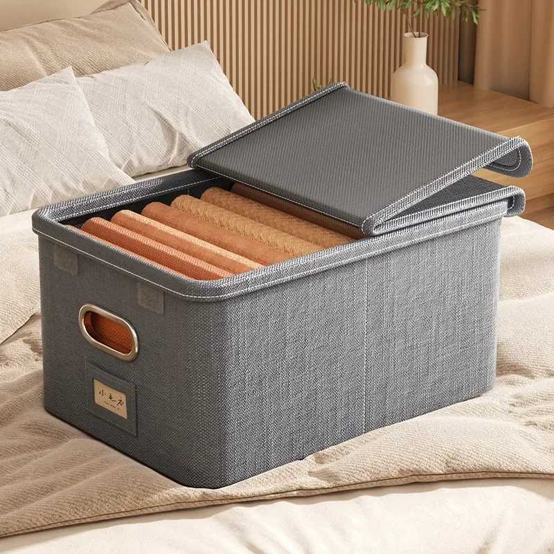Fold Cation Storage Box Large Capacity Flip Lid Organiser Home Supplies Clothing Underwear Sock Toy Storage Organizer Cosmetics C251008