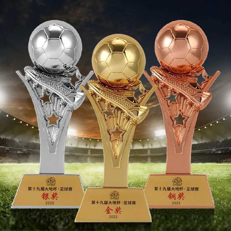 Football Goalscorer Golden Shoe Trophy Golden Shoe Trophy Fan Supplies Resin Craft Fan Souvenirs Can Be Added Y251008
