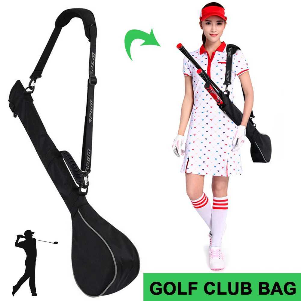 Foldable Golf Gun Bag Lightweight Can Hold 3 Clubs Golf Clubs Bag Soft Rubber Handle Driving Range with Zipper for Men and Women J251008