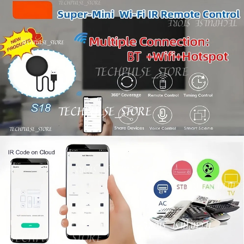 Tuya Wifi IR Control Smart Life APP Replace TV DVD AUD AC Remote tech73 Works With Alexa Google Home