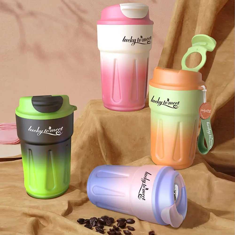 420ML Smart Coffee Cup For Girls Insulated Cups Travel Coffee Mug Stainless Steel Thermos Bottle Vacuum Flasks Christmas Gifts C251008