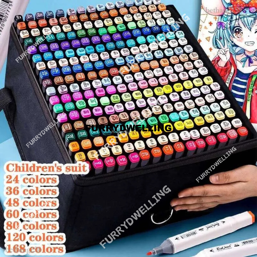 Wholesale 12168 Colores Markers Brush Pens Set Painting Drawing Manga Highlighter Dwe74 School Art Supplies For Artist Korean Stationery 230825