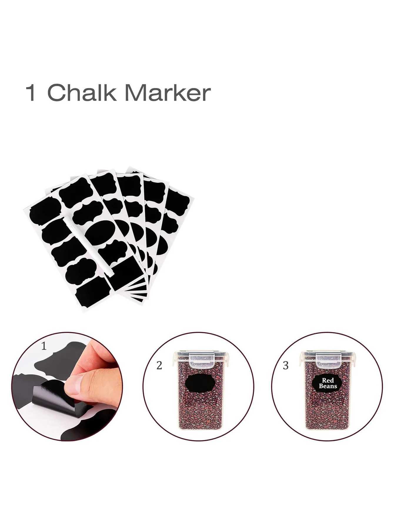 24pcs New Kitchen Sealed Storage Box Set Dry Food Storage For Sugar Flour Baking PP Material Comes with Convenience Stickers C251008