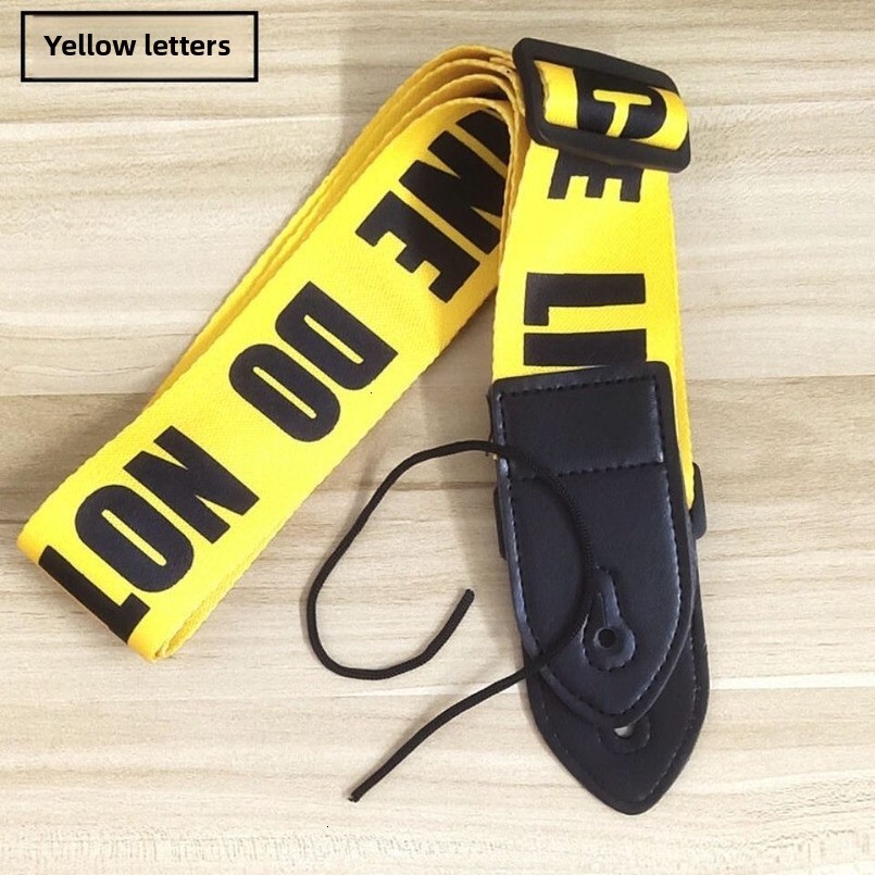 Adjustable PUNK Accessories Customizable Folk Acoustic Guitar Painted Printed PU Leather Strap