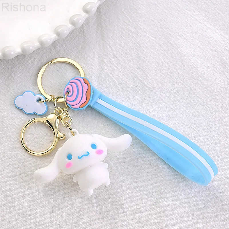 Sanrio Keychain Cartoon Character Keychain Hello Kitty My Melody Kerop BadtzMaru Cainamoroll Backpack Pendant Toys Girls Gifts L251008