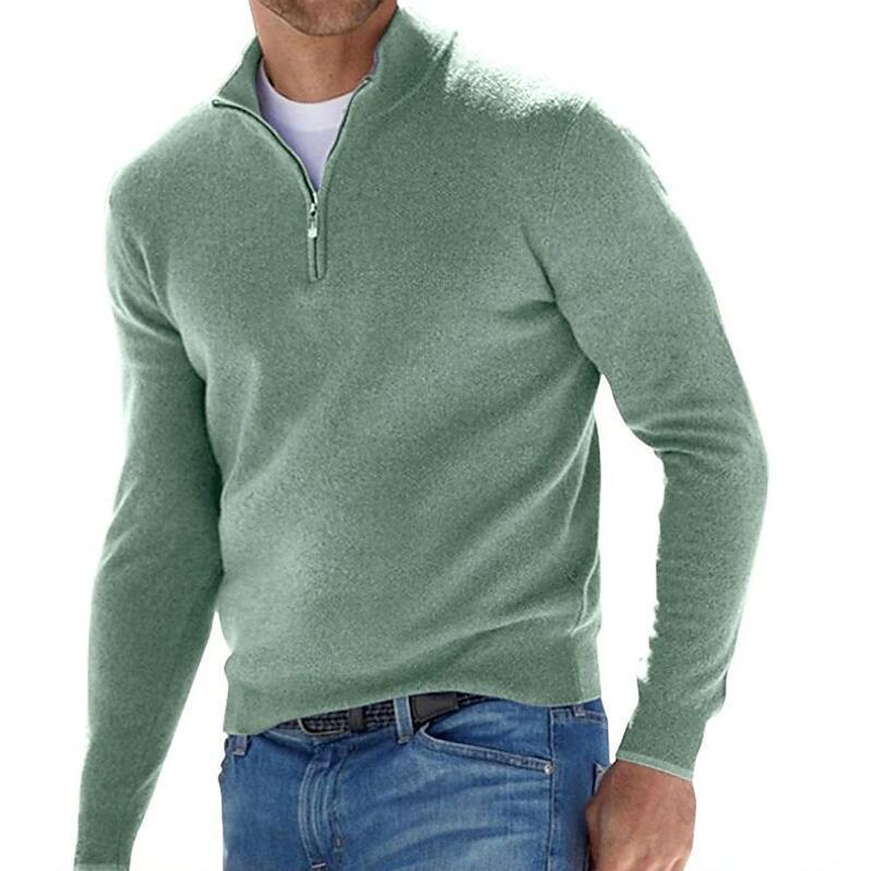 2025 Long Sleeve Cashmere Shirt Mens Base Layer Autumn Winter