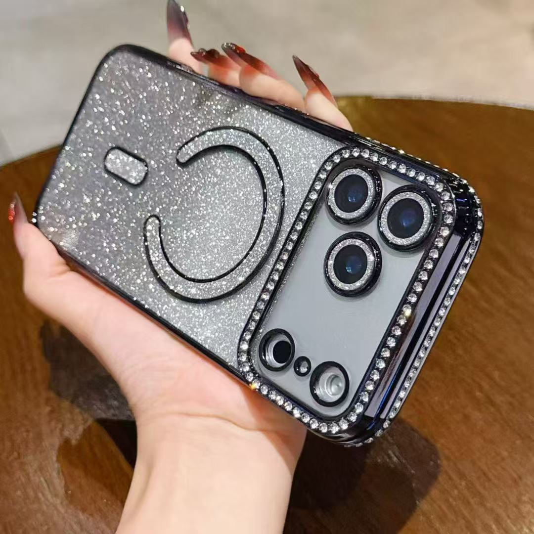 Diamond Glitter Case Soft TPU Bling Bling Phone Cover for iPhone 17 PRO MAX 16 PRO Ladies shiny protective case