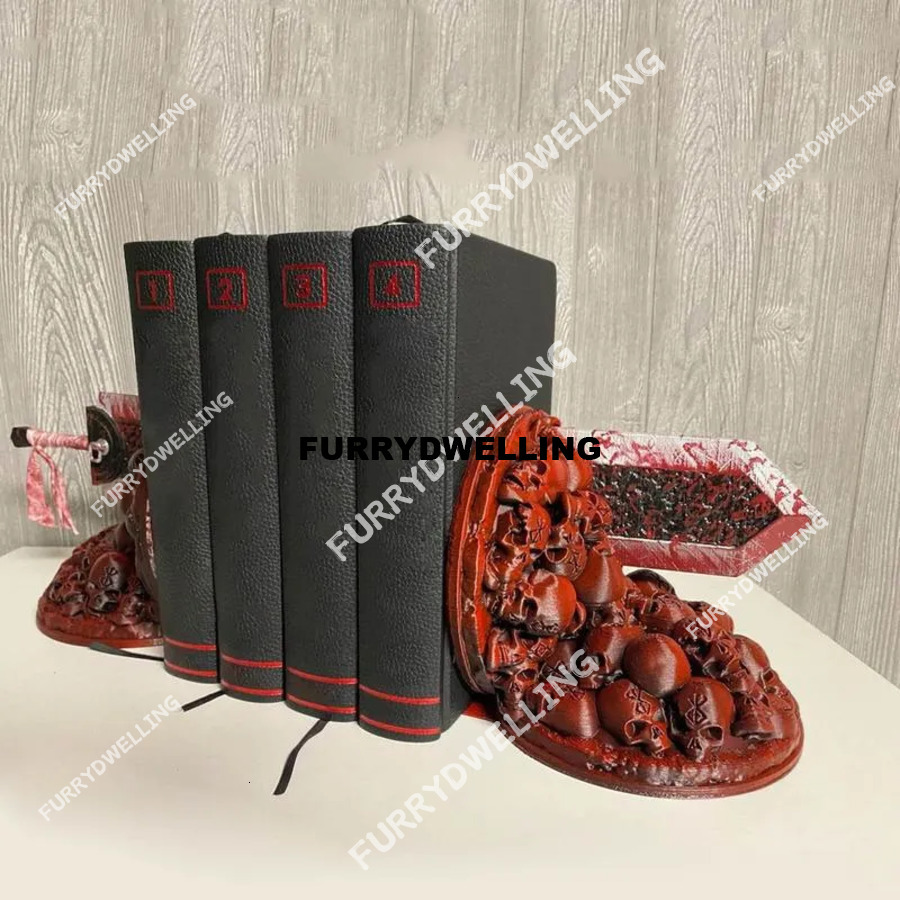 Dragon Slayer's Furious Bookend Berserk Bookends Sword Bookshelf Resin Book Nook Dwe74 Insert Kits Ornament Desktop Artwork Home Decor 220602