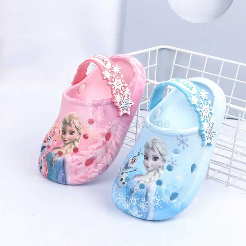 Disney Princess frozen EVA summer bath nonslip childrens slippers Girls indoor cartoon cute Baotou flipflops slippers H251008