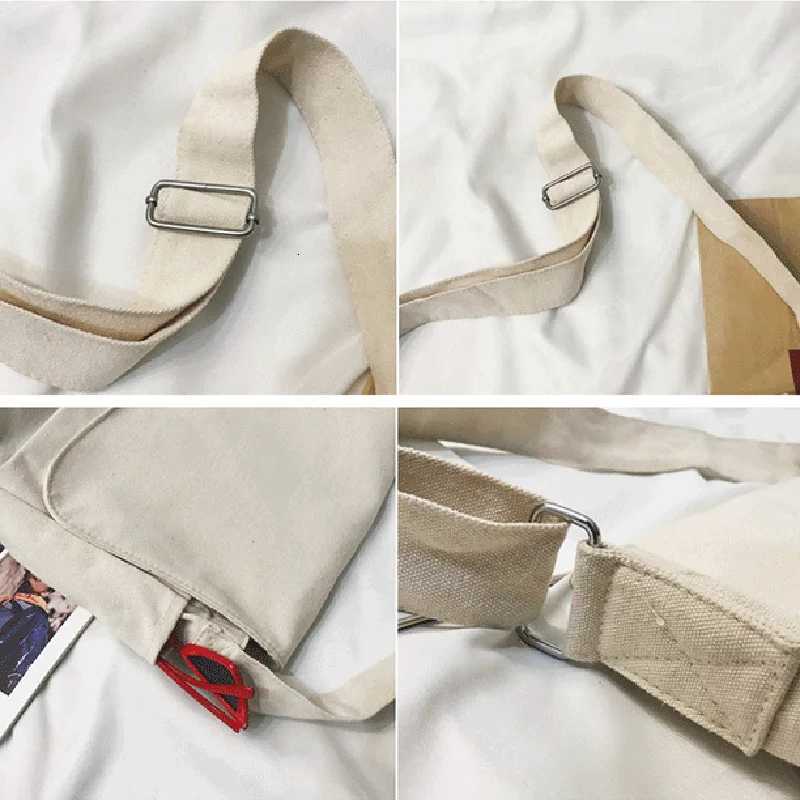 Ins Japanese Harajuku Large Capacity Canvas Bag Female Casual Work Style Postman Bag Korean Student One Shoulder Messenger BagT251007