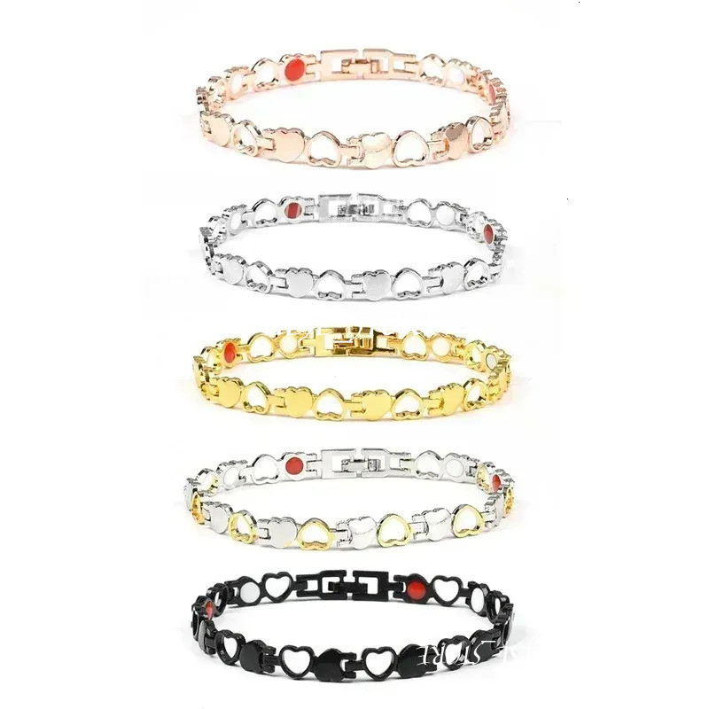 Magnetic Slimming Bracelet Steel Heart Healthy Weight Loss tech73 Bracelets For Women Men Sleep Aid Jewelry Gifts