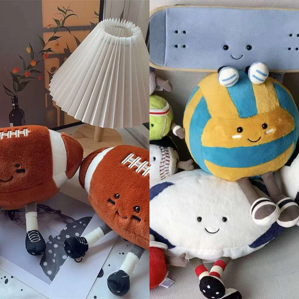 jelly 3 cat 2025 Fun Tennis Pendant JC Sports Series Basketball Football Plush Toy Cute Doll Ornament