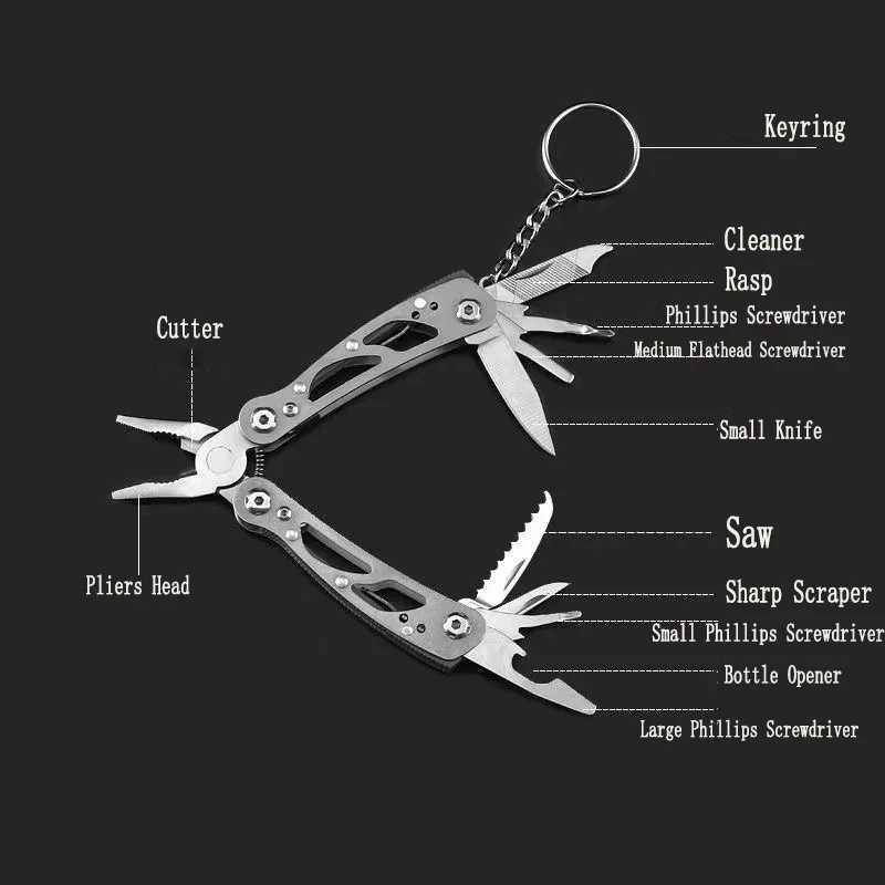 Mini Multifunction Knife Pliers Stainless Steel Pliers Mini Multitool Folding Hand Tools EDC Camping Outdoor Tactical Knife J251121