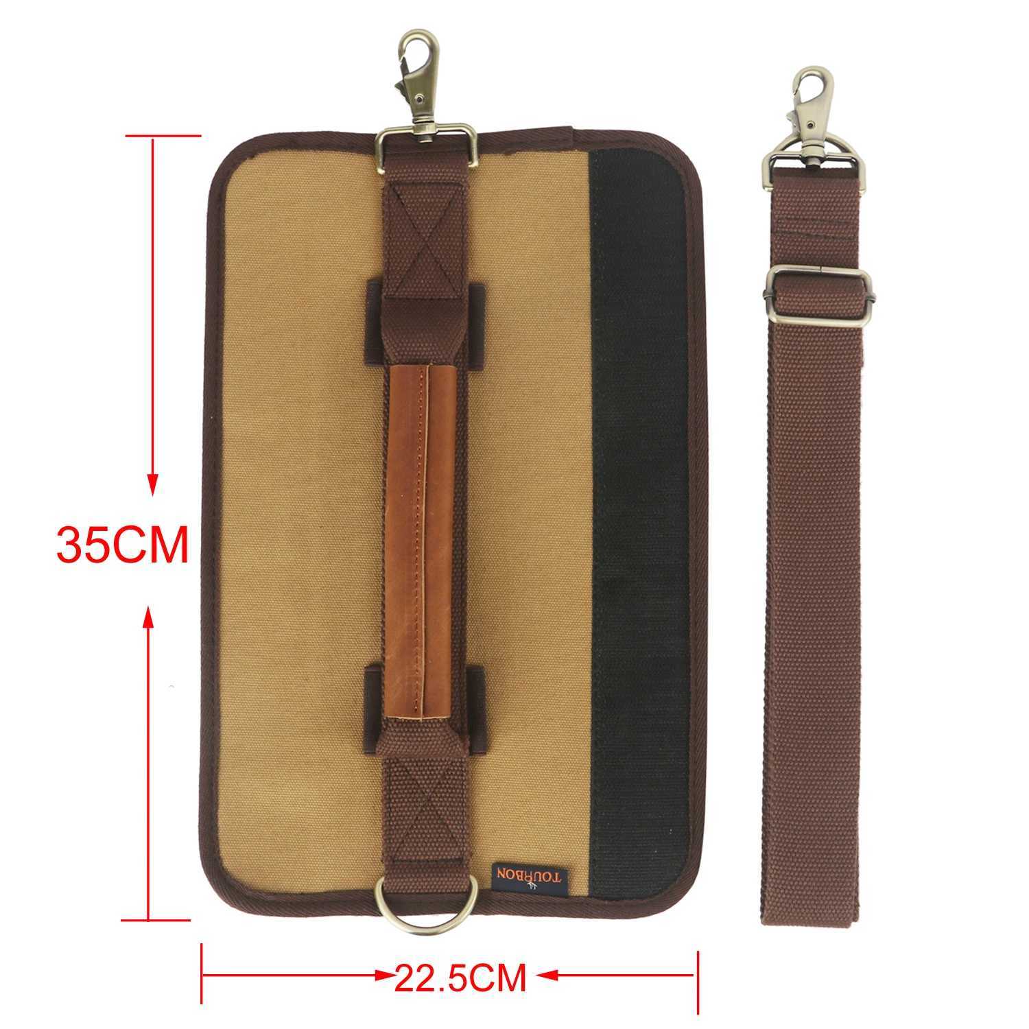 Tourbon Vintage Golf Club Carrier Holder Canvas Leather Golf Bag Padded Protection Clubs Driving Range Storage Sleeves Bag J251008