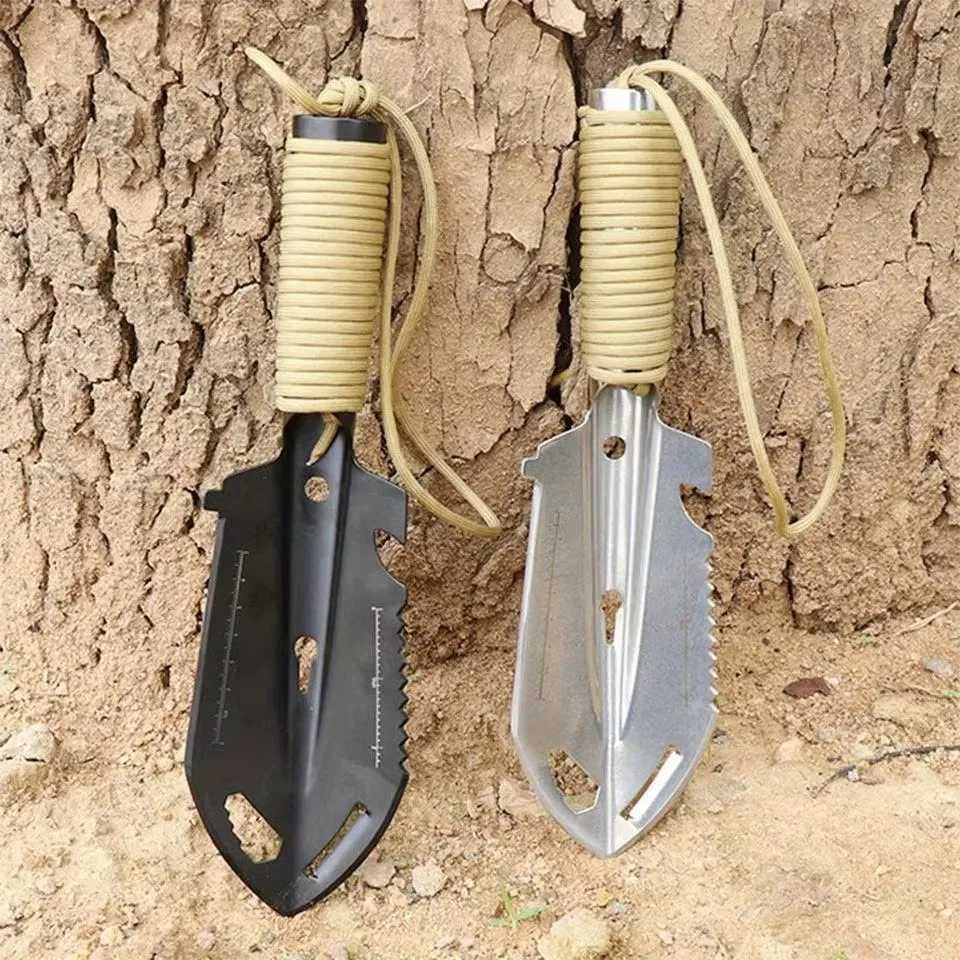 Multifunctional Multitool Small Shovel Metal Camping Spade Hand Trowel With Wraped Handle For Camping Outdoor Digging J251121