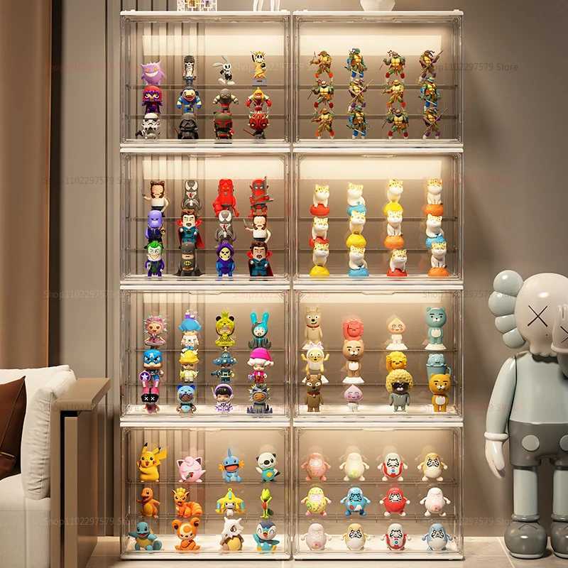 New Transparent Acrylic Doll Storage Box Model Display Stand Dustproof Toy Princess Case Jewelry Accessories Display Cabinet C251008