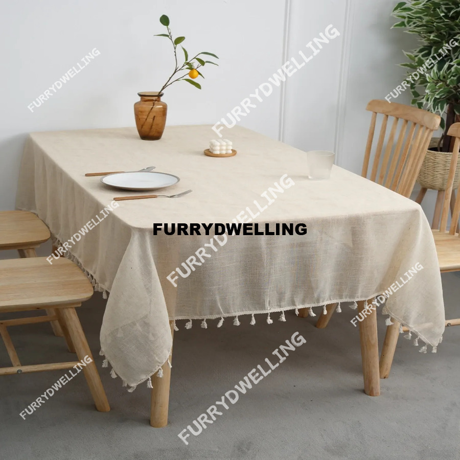 Elegant Linen Rectangle Table Cloth Indoor And Outdoor Kitchen Dwe74 Dining Tables - Washable French Tablecloth For Parties 27